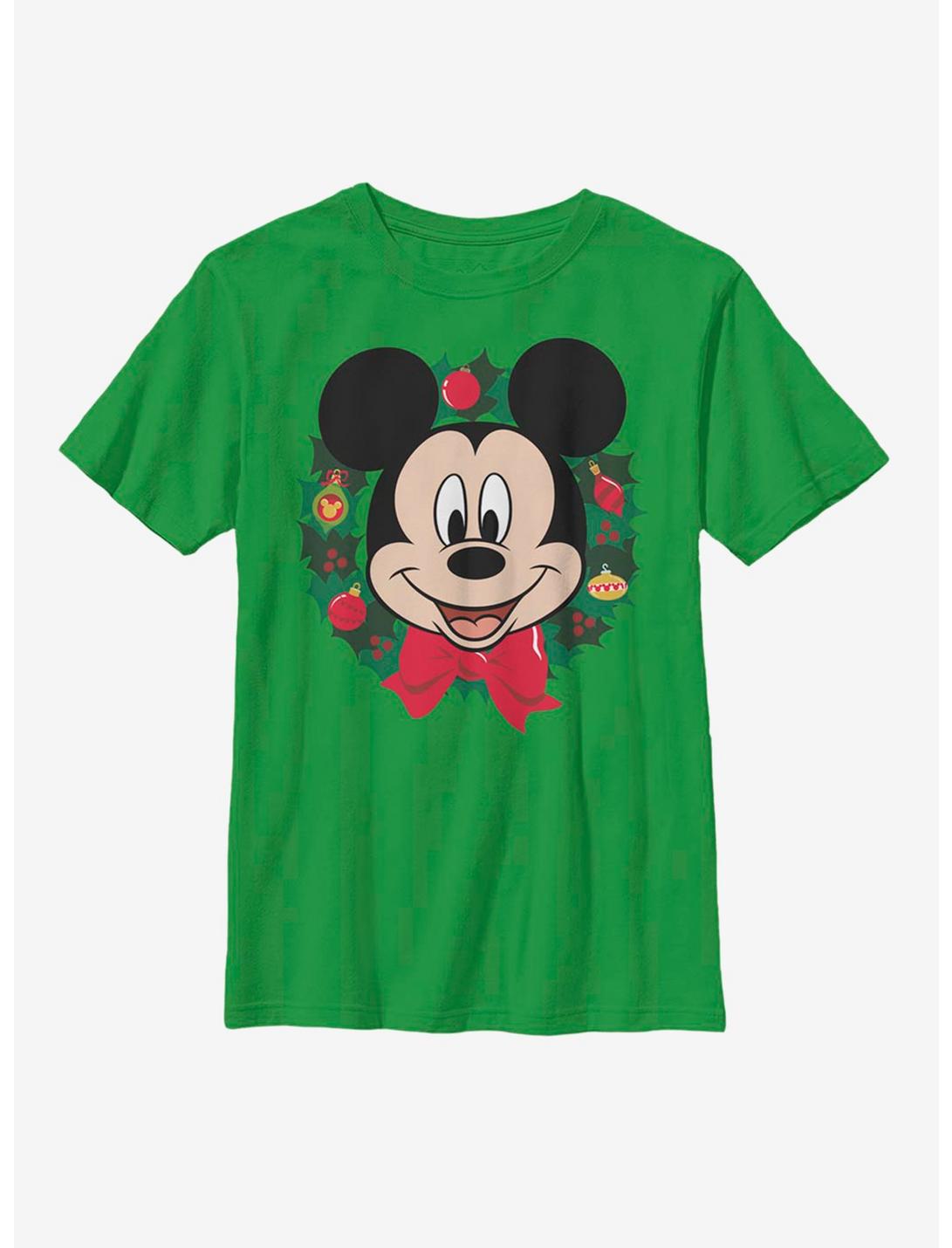Disney Mickey Mouse Big Mickey Holiday Youth T-Shirt, KELLY, hi-res