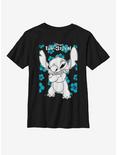 Disney Lilo And Stitch Bad Mood Stitch Youth T-Shirt, BLACK, hi-res