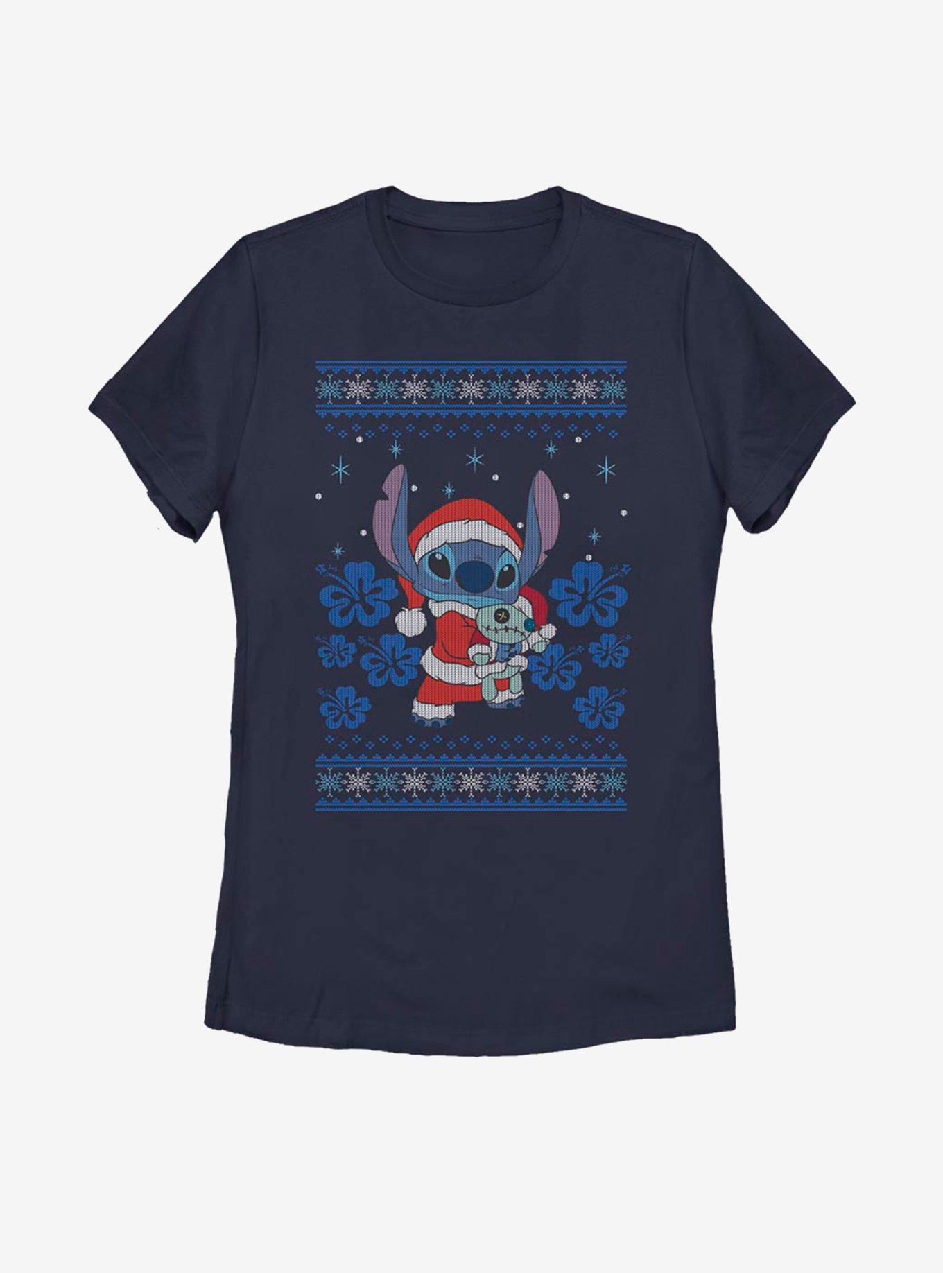 Disney Lilo And Stitch Holiday Stitch Womens T-Shirt