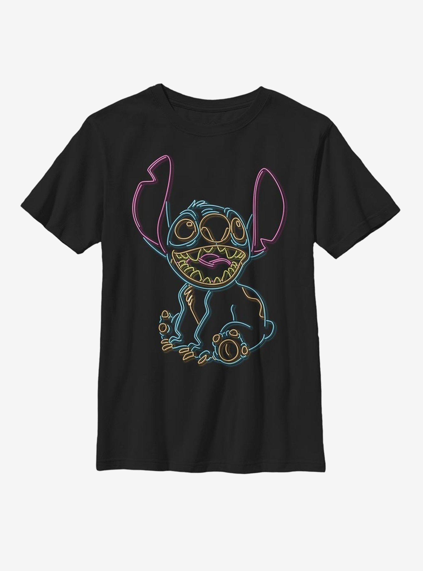 Disney Lilo And Stitch Neon Stitch Youth T-Shirt, , hi-res