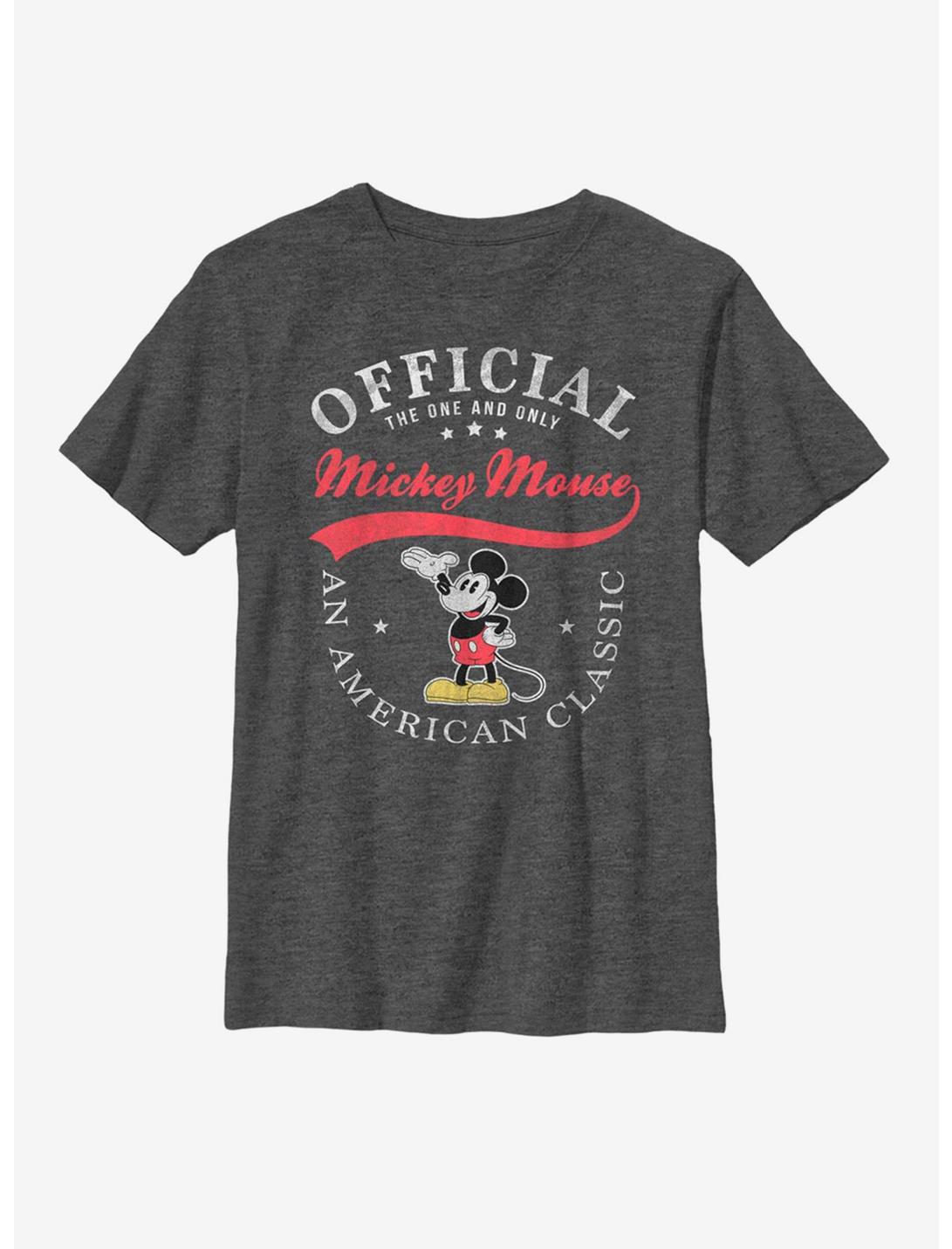 Disney Mickey Mouse Classic Mickey Youth T-Shirt, CHAR HTR, hi-res