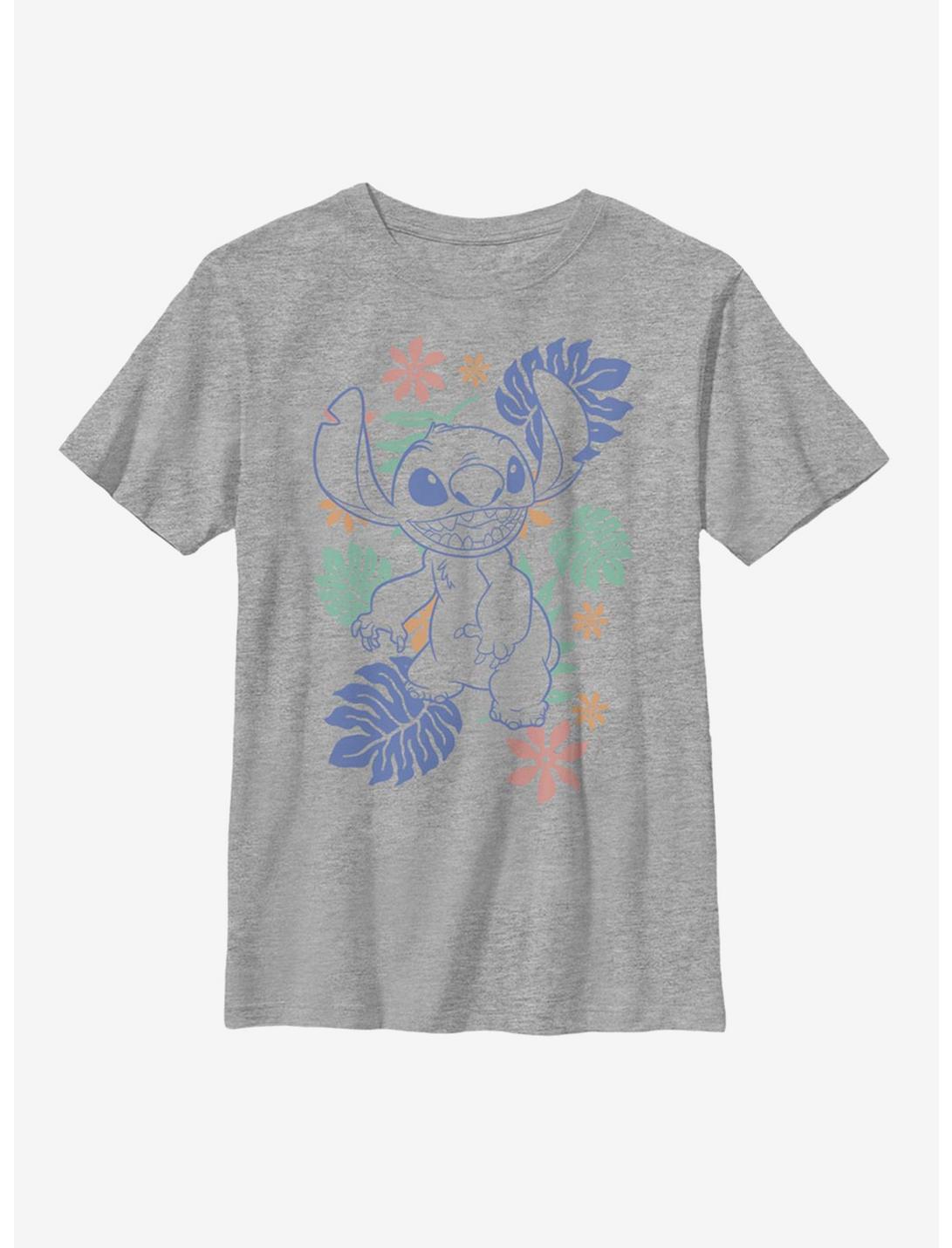 Disney Lilo And Stitch Tropical Stitch Youth T-Shirt, ATH HTR, hi-res