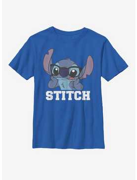Disney Lilo And Stitch Thinking Glasses Youth T-Shirt, , hi-res