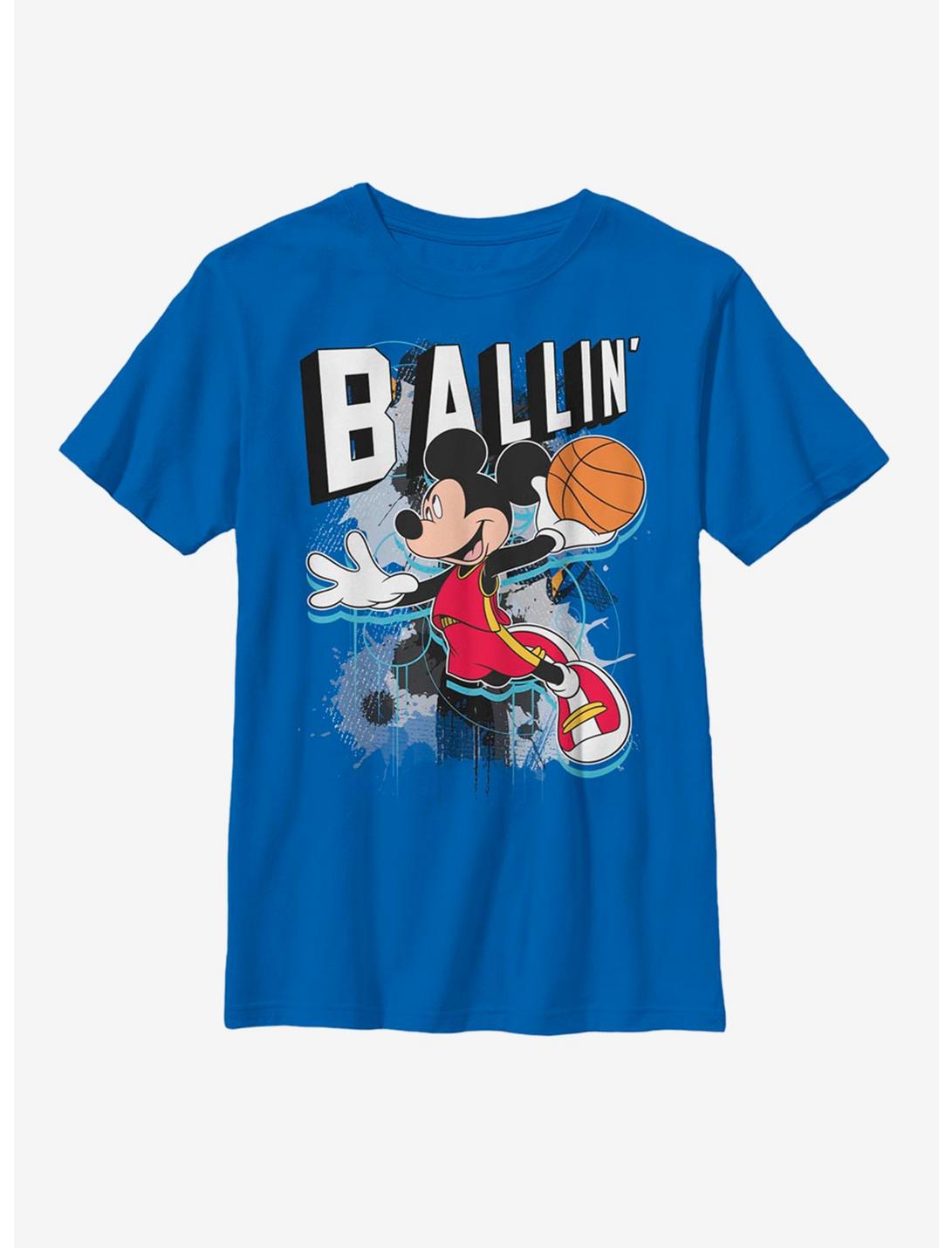 Disney Mickey Mouse Ballin' Youth T-Shirt, ROYAL, hi-res