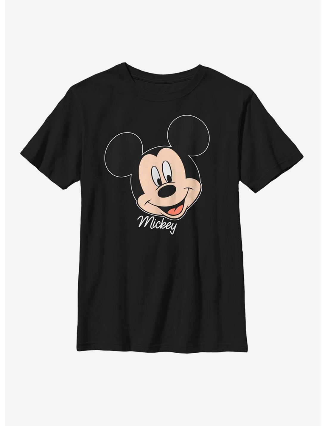 Disney Mickey Mouse Big Face Youth T-Shirt, BLACK, hi-res