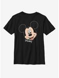 Disney Mickey Mouse Big Face Youth T-Shirt, BLACK, hi-res