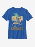 Disney Lilo And Stitch Chillin' Stitch Youth T-Shirt, ROYAL, hi-res