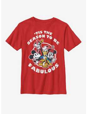 Disney Mickey Mouse Fabulous Holiday Youth T-Shirt, , hi-res