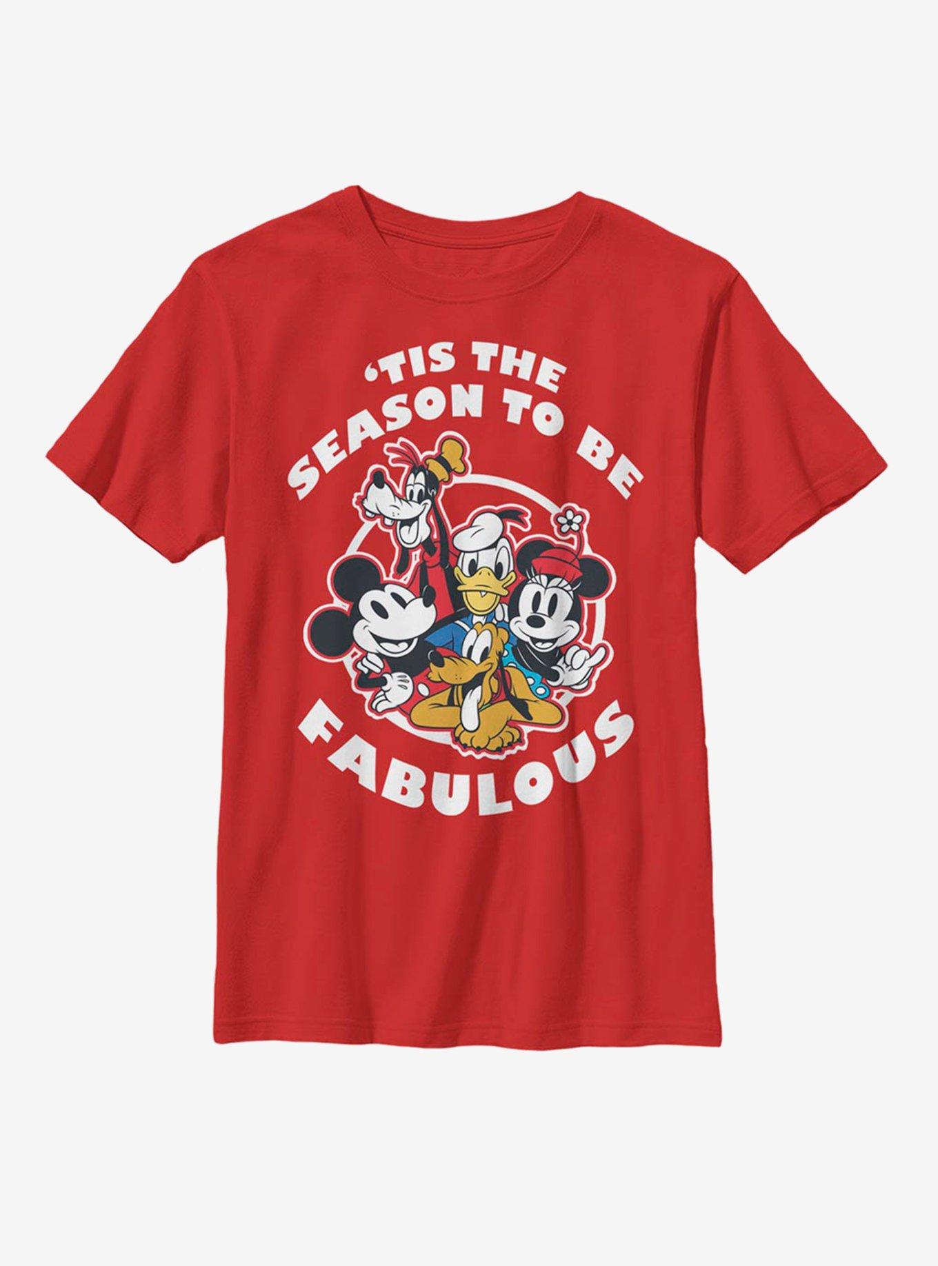 Disney Mickey Mouse Fabulous Holiday Youth T-Shirt, , hi-res