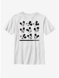 Disney Mickey Mouse Expressions Youth T-Shirt, WHITE, hi-res