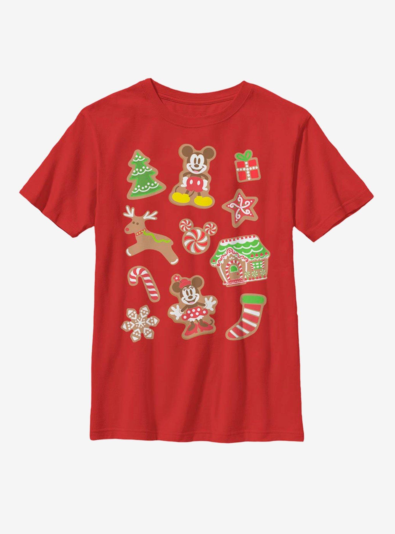 Disney Mickey Mouse Gingerbread Icons Youth T-Shirt, , hi-res