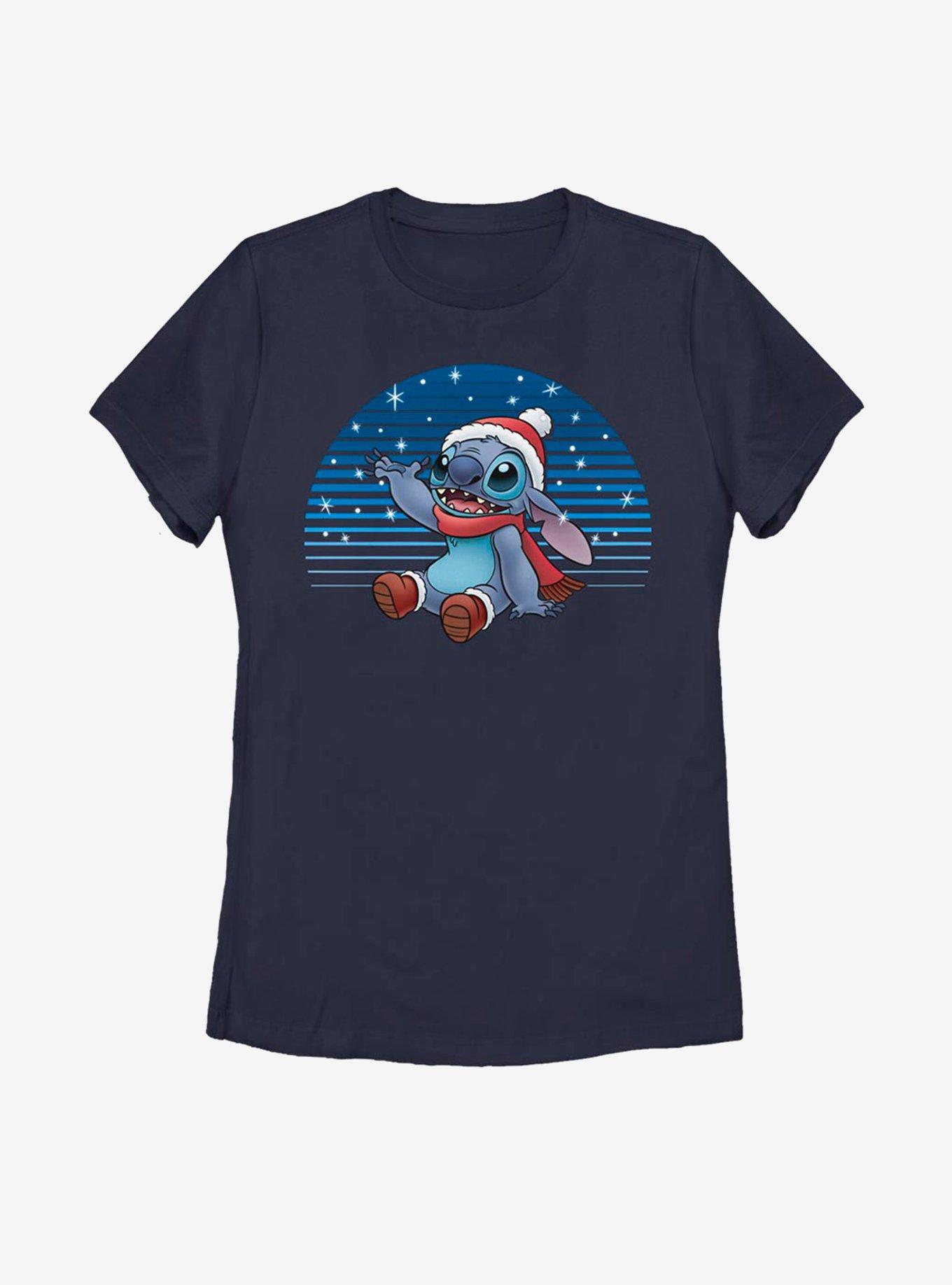 Disney Lilo And Stitch Snowing Stitch Womens T-Shirt