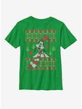 Disney Goofy Ornament Christmas Pattern Youth T-Shirt, KELLY, hi-res