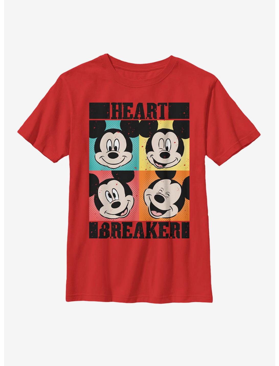 Disney Mickey Mouse Heart Youth T-Shirt, RED, hi-res