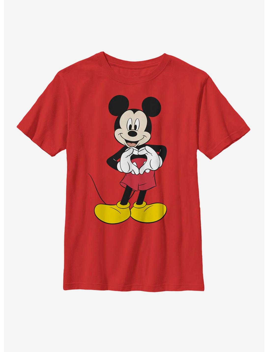 Disney Mickey Mouse Love Youth T-Shirt, RED, hi-res