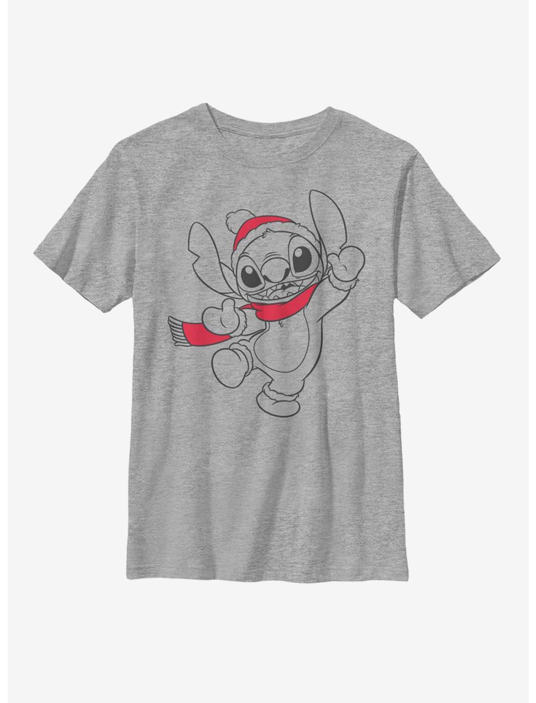 Disney Lilo And Stitch Holiday Youth T-Shirt, ATH HTR, hi-res