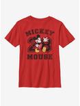 Disney Mickey Mouse Collegiate Youth T-Shirt, RED, hi-res