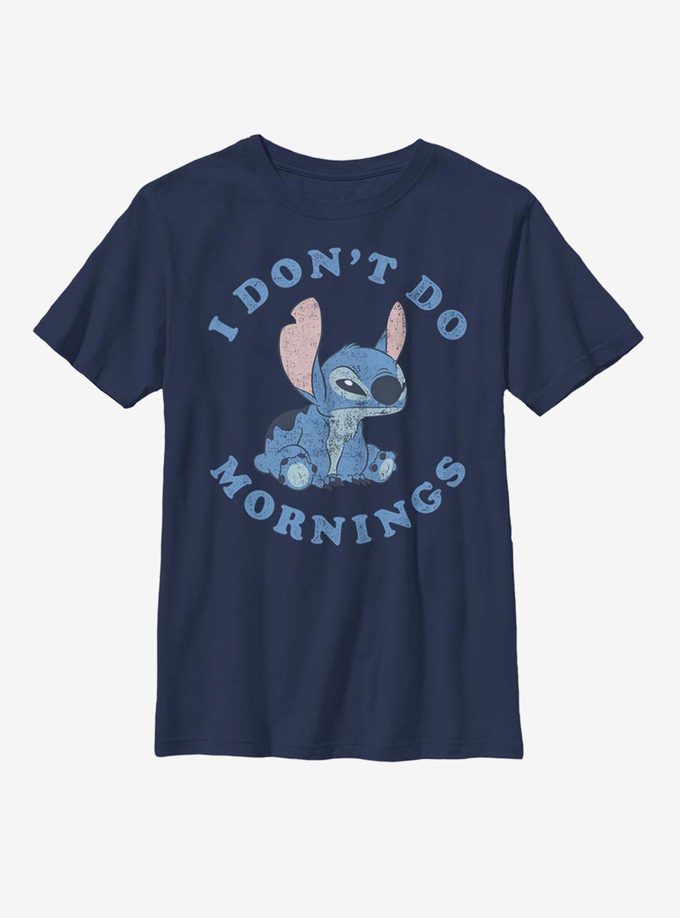 Disney Lilo And Stitch Mornings Youth T-Shirt, NAVY, hi-res