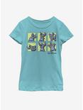 Disney Lilo And Stitch Poses Of Stitch Youth Girls T-Shirt, TAHI BLUE, hi-res