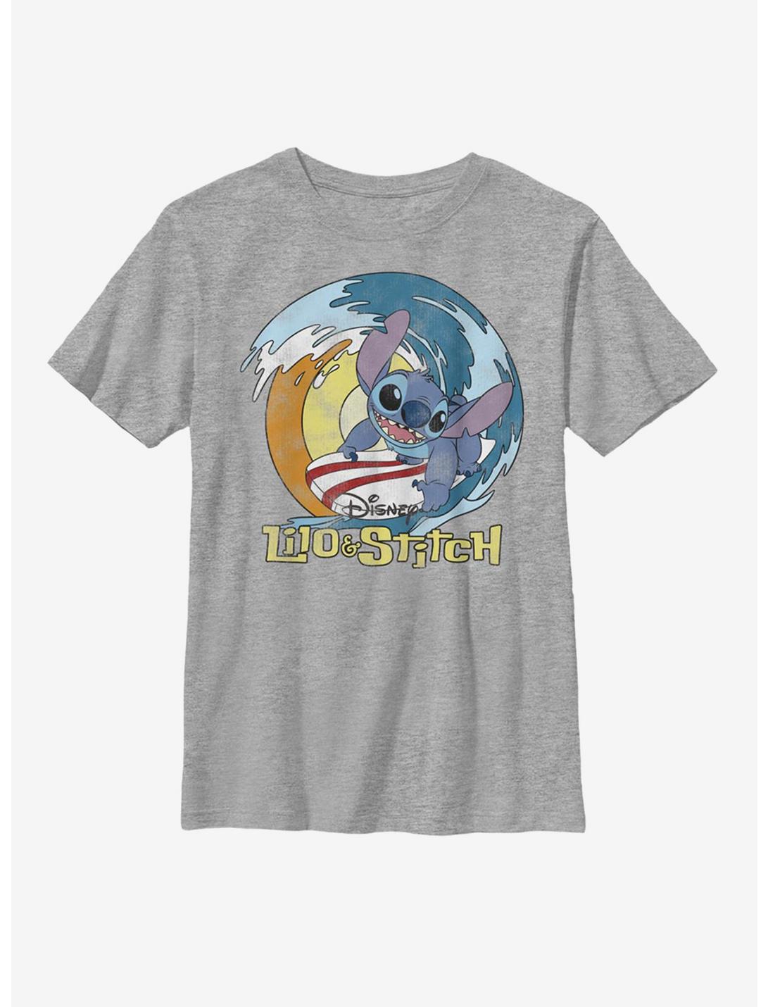 Disney Lilo And Stitch Surf Youth T-Shirt, ATH HTR, hi-res