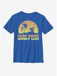 Disney Lilo And Stitch Surf More Worry Less Youth T-Shirt, ROYAL, hi-res