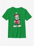 Disney Mickey Mouse Santa Hat Youth T-Shirt, KELLY, hi-res