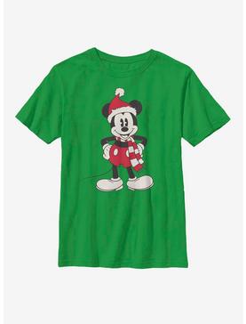Disney Mickey Mouse Santa Hat Youth T-Shirt, , hi-res