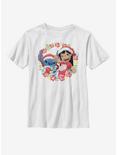 Disney Lilo And Stitch Holiday Ohana Youth T-Shirt, WHITE, hi-res