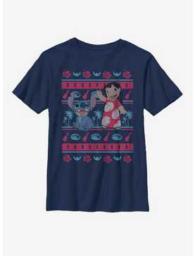 Disney Lilo And Stitch Lilo Hawaiian Pattern Youth T-Shirt, , hi-res