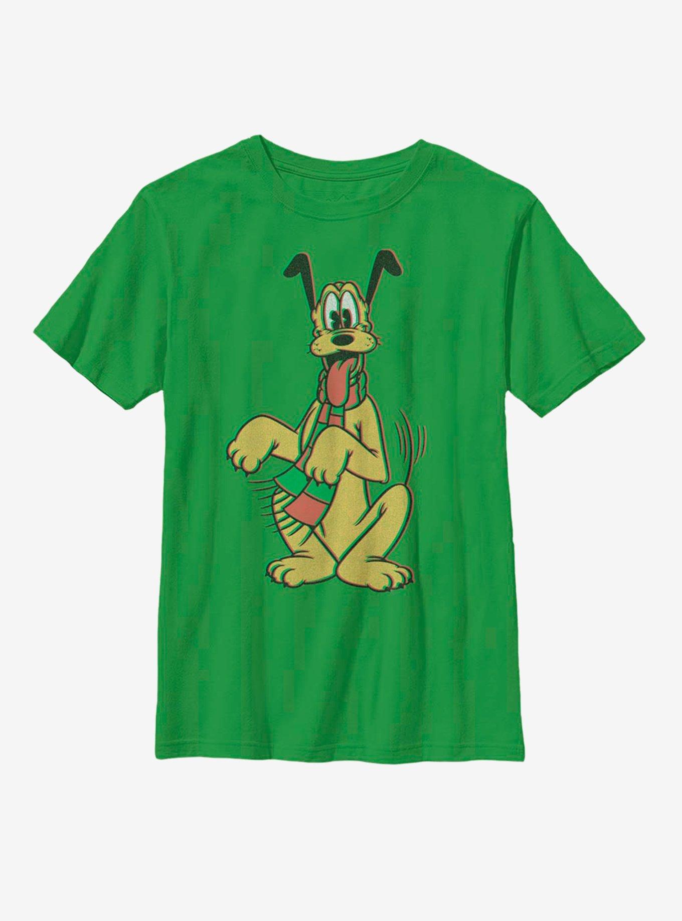 Disney Mickey Mouse Pluto Holiday Colors Youth T-Shirt, , hi-res
