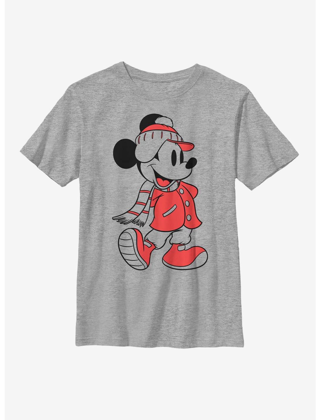 Disney Mickey Mouse Winter Fill Youth T-Shirt, ATH HTR, hi-res