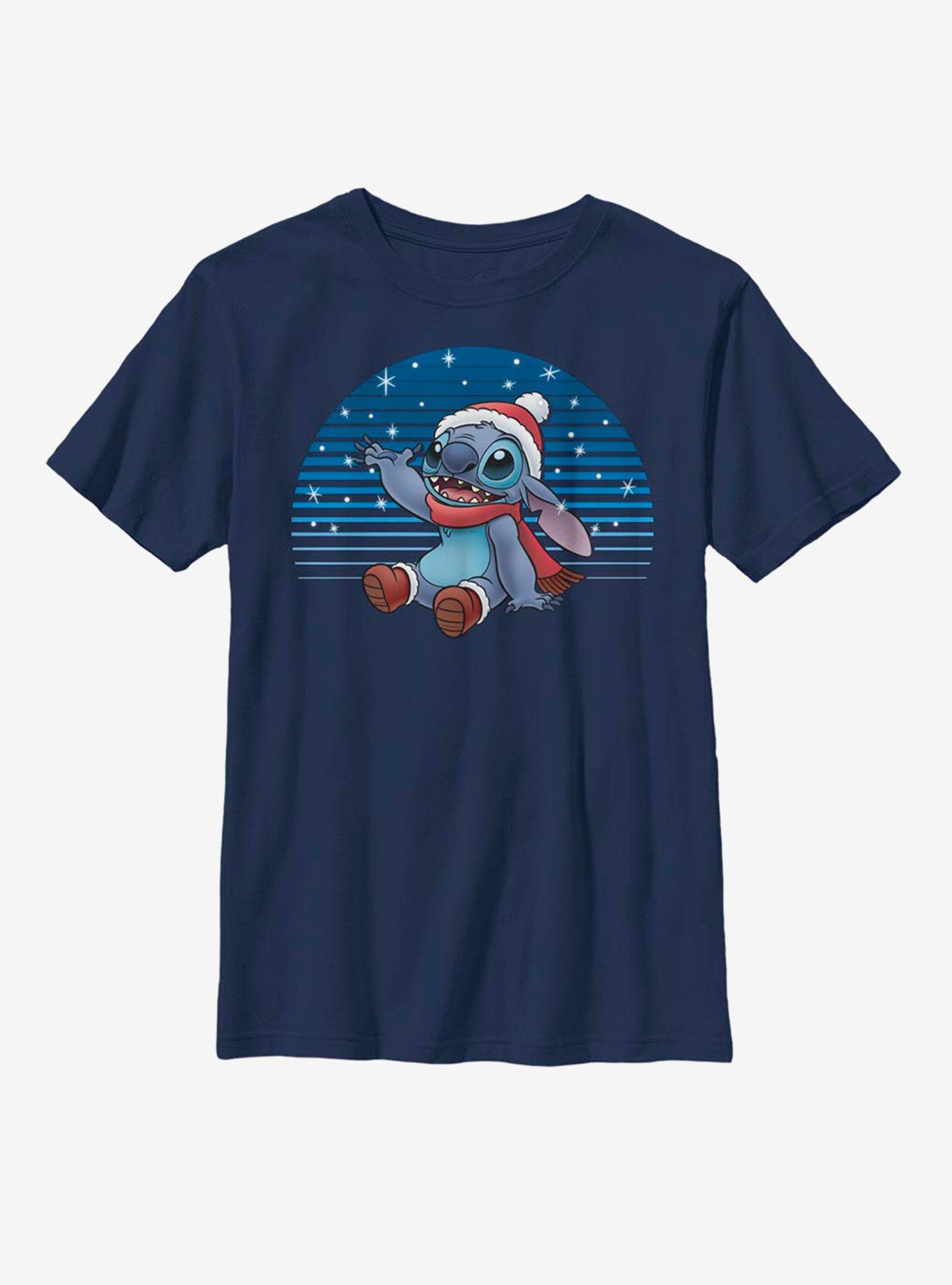 Disney Lilo And Stitch Snowing Stitch Youth T-Shirt, , hi-res