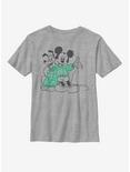 Disney Mickey Mouse Christmas Pattern Pals Youth T-Shirt, ATH HTR, hi-res