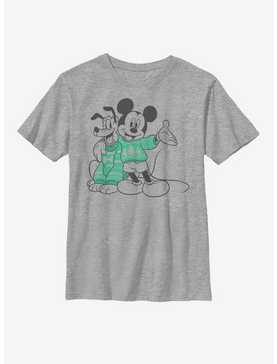 Disney Mickey Mouse Christmas Pattern Pals Youth T-Shirt, , hi-res