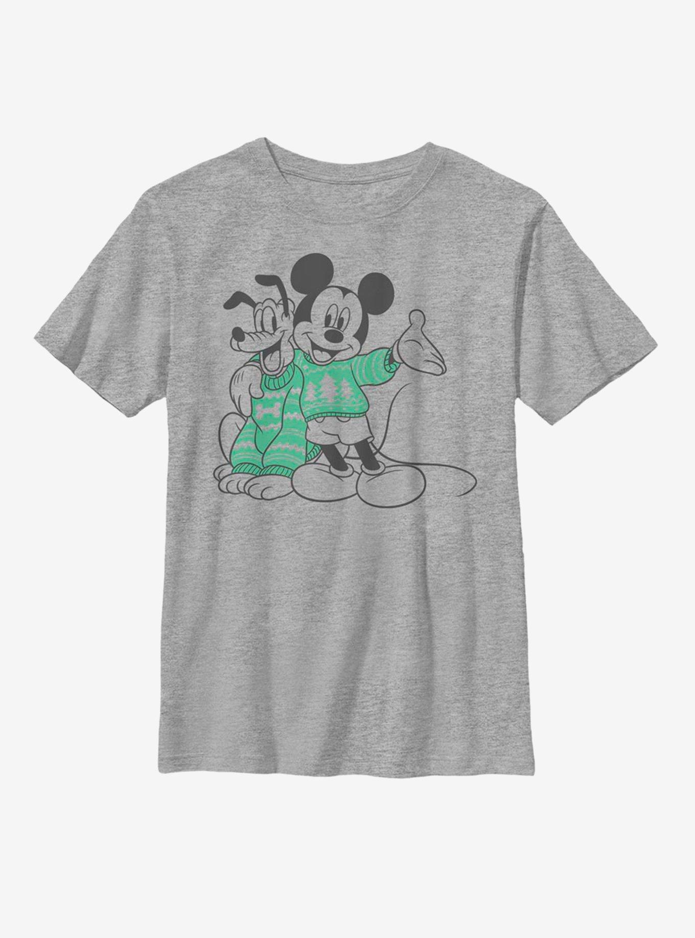 Disney Mickey Mouse Christmas Pattern Pals Youth T-Shirt, , hi-res