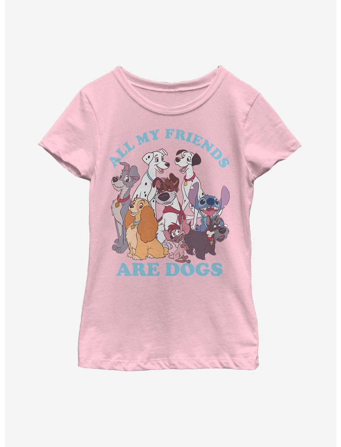 Disney Dogs All My Friends Are Dogs Youth Girls T-Shirt, PINK, hi-res