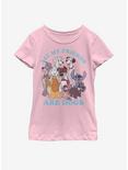 Disney Dogs All My Friends Are Dogs Youth Girls T-Shirt, PINK, hi-res
