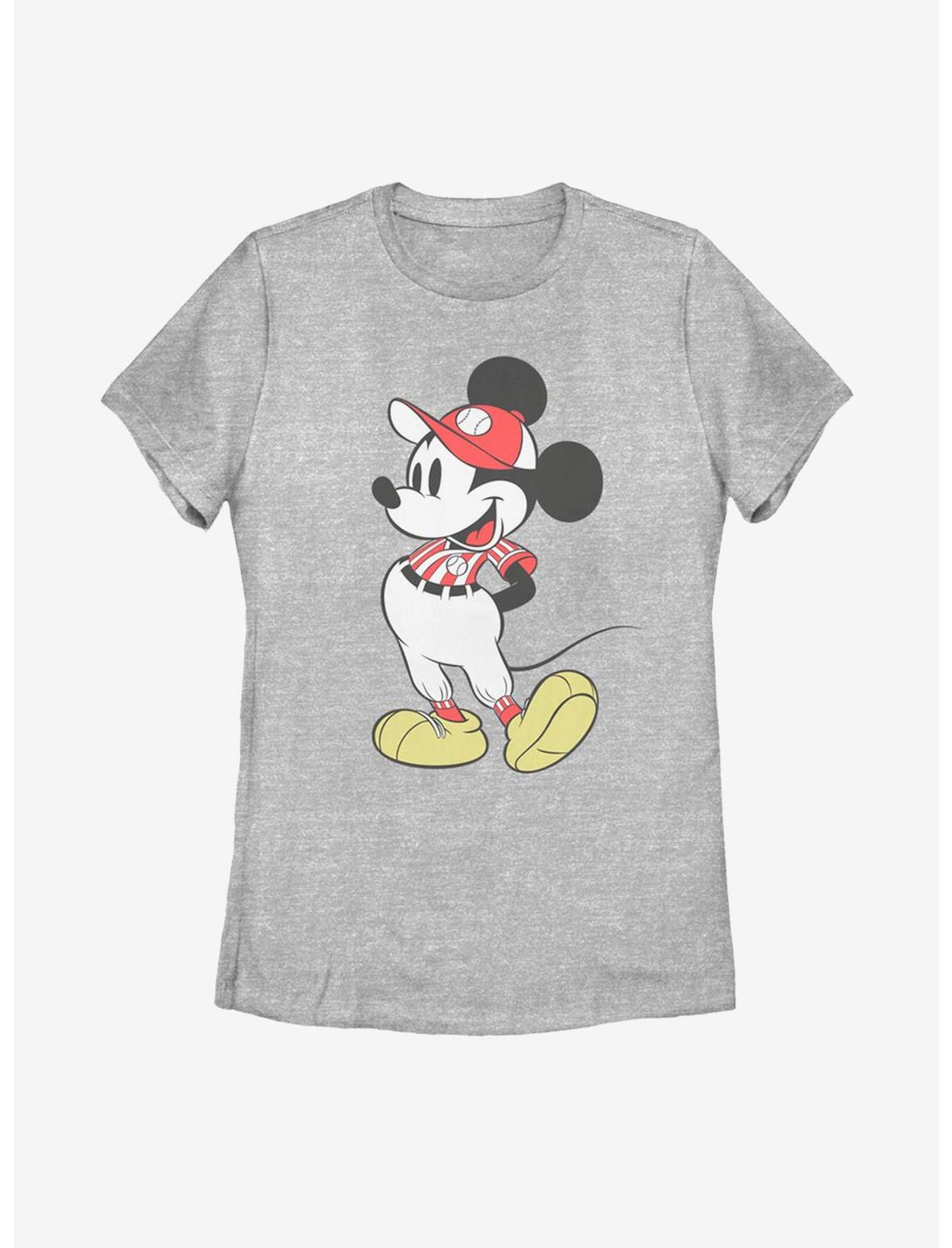 Disney Mickey Mouse Baseball Season Mickey Womens T-Shirt, ATH HTR, hi-res