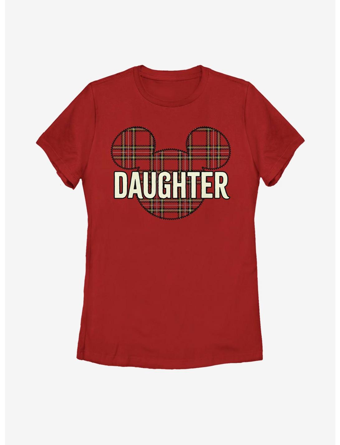 Disney Mickey Mouse Daughter Holiday Patch Womens T-Shirt, RED, hi-res