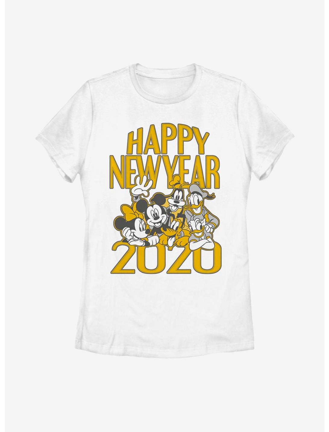 Disney Mickey Mouse Fab Five New Year Womens T-Shirt, WHITE, hi-res