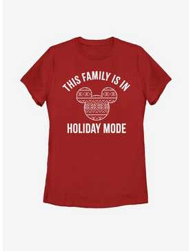 Disney Mickey Mouse Family Holiday Mode Womens T-Shirt, , hi-res