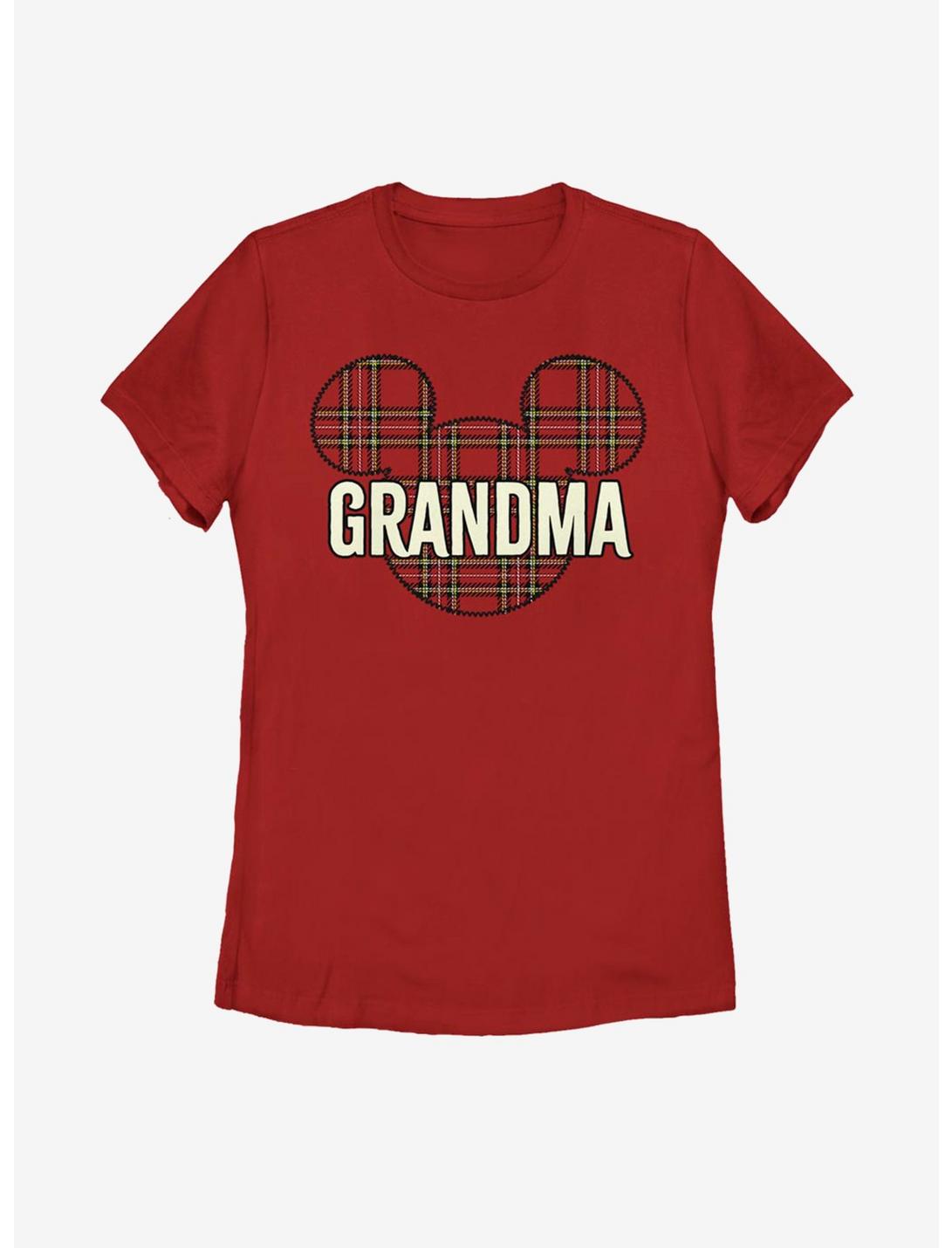 Disney Mickey Mouse Grandma Holiday Patch Womens T-Shirt, RED, hi-res