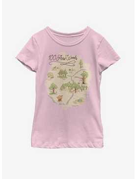Disney Winnie The Pooh 100 Acre Woods Map Youth Girls T-Shirt, , hi-res