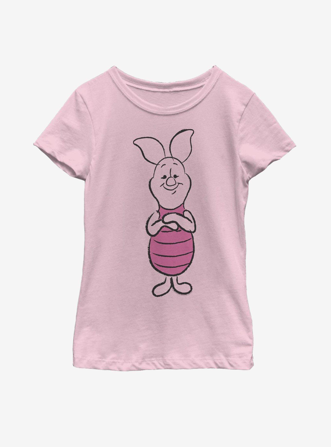 Disney Winnie The Pooh Basic Sketch Piglet Youth Girls T-Shirt, , hi-res