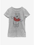 Disney Winnie The Pooh Basic Sketch Pooh Youth Girls T-Shirt, ATH HTR, hi-res