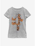 Disney Winnie The Pooh Basic Sketch Tigger Youth Girls T-Shirt, ATH HTR, hi-res