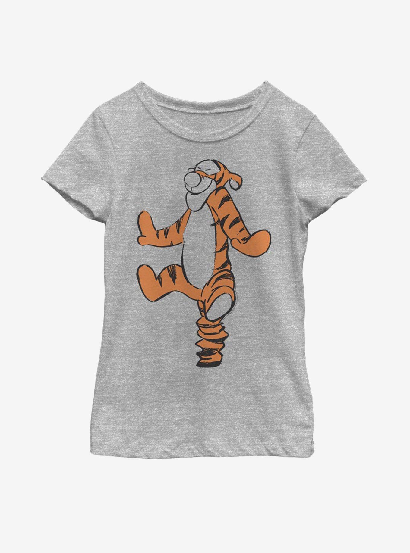Disney Winnie The Pooh Basic Sketch Tigger Youth Girls T-Shirt, , hi-res