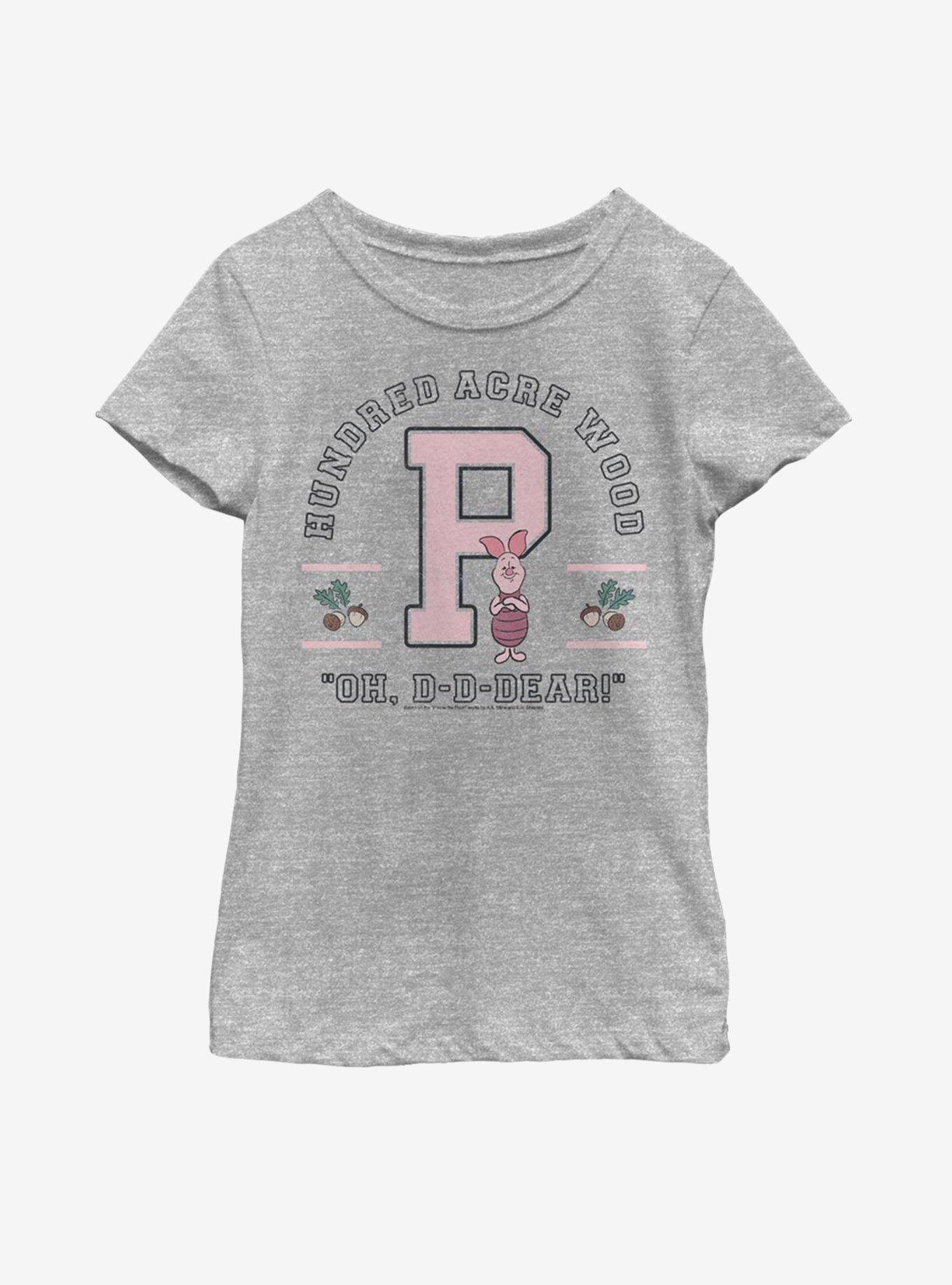 Disney Winnie The Pooh Piglet Collegiate Youth Girls T-Shirt, , hi-res