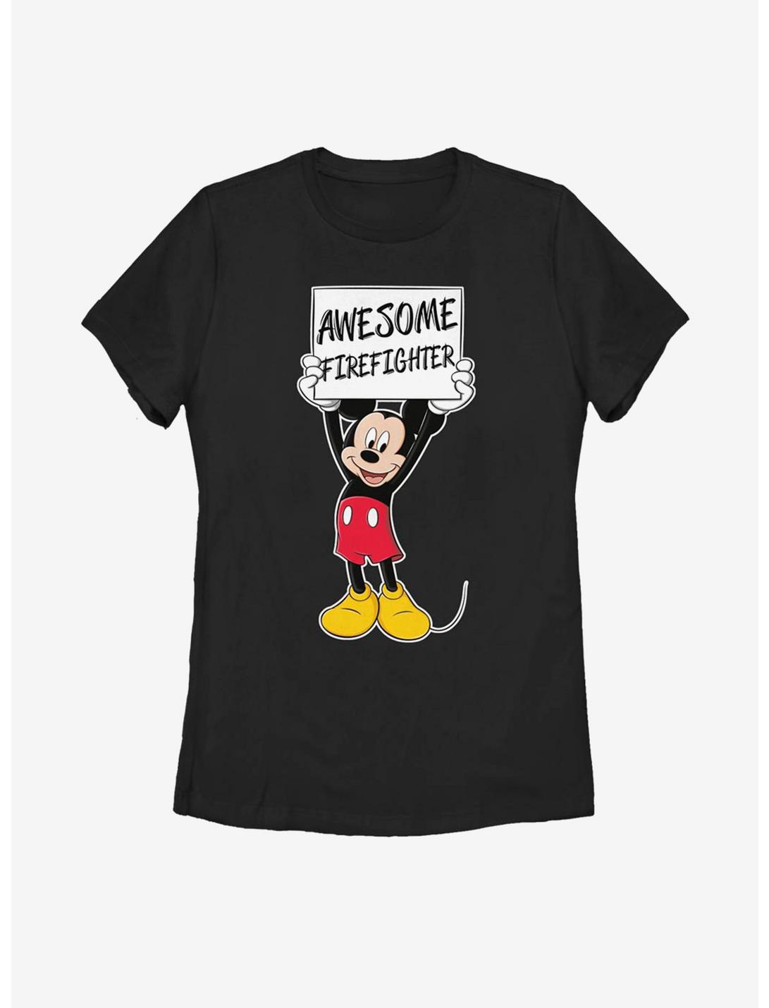 Disney Mickey Mouse Awesome Firefighter Womens T-Shirt, BLACK, hi-res