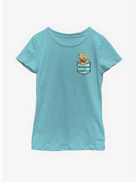 Disney Winnie The Pooh Faux Pocket Winnie Youth Girls T-Shirt, , hi-res